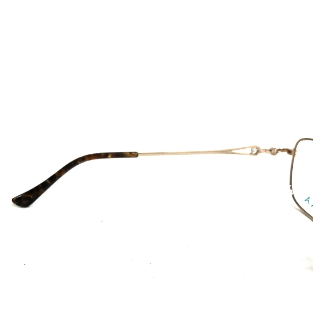 Tura Petite Eyeglasses Frames R582 BRN Brown Gold Cat Eye Wire Rim 50-16-135
